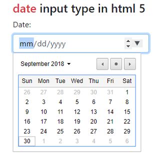 New Input Types in HTML 5